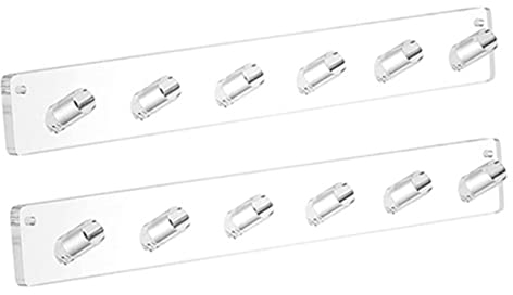 VILLFUL 2stücke Wandmontage Schmuckaufhänger Für Halsketten Und Armbänder Acryl Schmuckhalter Organizer Zum Aufbewahren Oder Präsentieren Von Schmuck Schlichtes Design