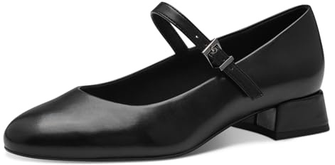 MARCO TOZZI 2-22209-43 Women's Pump with Strap, Black, 8 UK