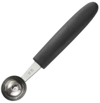 Guangcailun Paletta Multifunzionale per scavino Melone per Vari Frutti Robusto e Durevole Ampia Applicazione Acciaio Inossidabile Facile da Pulire, Rotondo da 30 mm