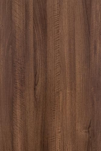 HOLOMEY Large Walnut Wood Contact Paper 48x118 inch Peel and Stick Wood Grain Wallpaper Self-Adhesive Wooden Look Decorative Wallpaper Removable Countertop Vinyl Wrap for Drawer Liner Cabinets Walls