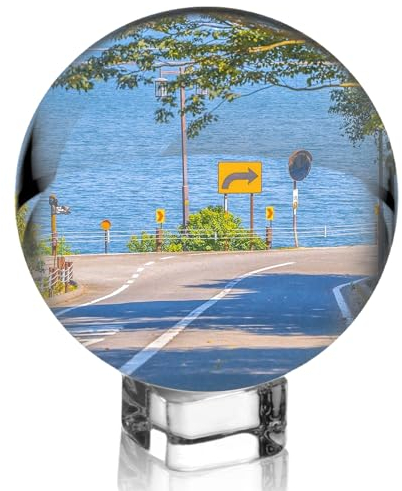 Leikurvo Glaskugel Fotografie Kugel aus K9 Glas, Kristallkugel 80mm, Fotokugel Klare Linsenkugel Glaskugel Kristall Deko, Wahrsagerkugel Lensball Fotografie Geschenk für Hobbyfotografen
