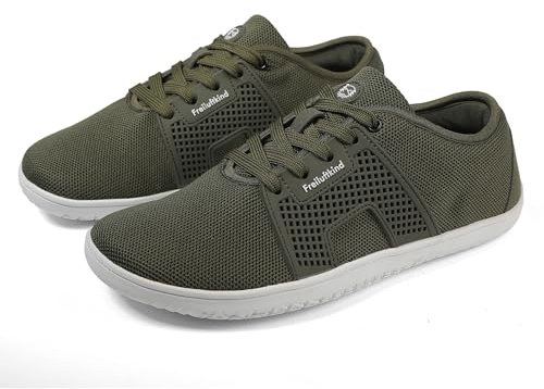 Freiluftkind® Hokkaido (Größe 42 Khaki) – gesunde Barfußschuhe Sneaker – Sneaker Barfußschuh für den Alltag – Entlasten Füße, Gelenke & Körper – Barfußschuhe für Damen und Herren
