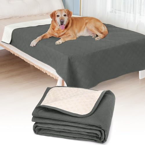 HezzLuv Coperta Impermeabile per Cani, Fodera per Divano-letto, Protettore per Mobili, Antiscivolo, Lavabile, Resistente ai Peli di Animali per Cani e Gatti di Taglia Media/Grande (152x203cm)