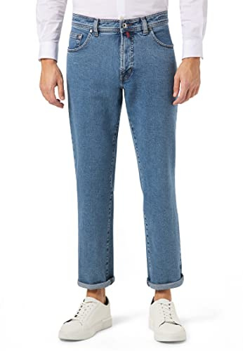 Pierre Cardin Dijon Loose Fit jeans för män, Blå (Indigo 01), 40W x 34L