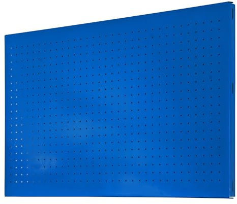 SimonRack Werkzeugwand,120x40x3,5 cm, Metall-Lochwand, Halterungen, Montagematerial, Blau
