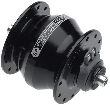 Shutter Precision (SP) Ultra Small Dynamo Hub SV-8-FB BK 28H S43HUB01105 Black 28H