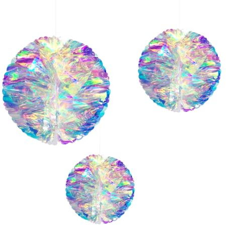 3 Stück Weihnachten Schillernden Wabenbälle Weihnachten Papier Kugeln Deko Bunter Herzförmiger Wabenball Bunter Herzförmiger Wabenball Wabenbälle Herzförmige Wabenblumenbälle