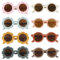Kinder Sonnenbrille - 8 Stück Runde Blumen Geformt Brille, Retro Polarisierte UV 400 Schutz für Kleinkinder, Mädchen, Jungen, Strandparty
