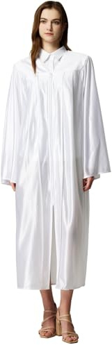 Robe de bal de fin d'études unisexe brillante pour l'église pour baptême, confirmation, chorale, officiant ou école