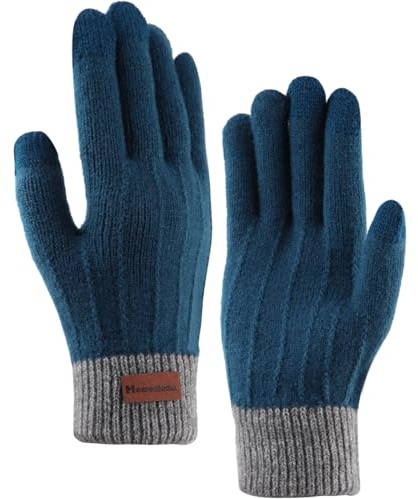 Homealexa Winter Gloves - Touchscreen Knitted Finger Gloves, Warm & Windproof for Skiing, Cycling & Texting - Suitable for Men & Women