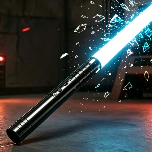 Airmsa Sable de luz, Sable de luz RGB 15 Colores, USB Recargable con Sonido FX, Espada de luz, Juguete para niños, Halloween, Guerra Galaxia, Cosplay (60cm 1PC)