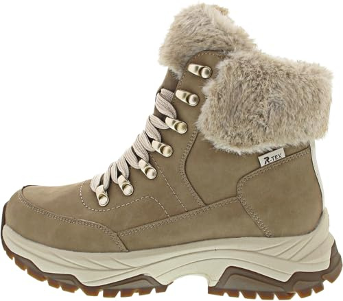 Rieker W3971, Stivali Stringati Donna, Beige, 40 EU