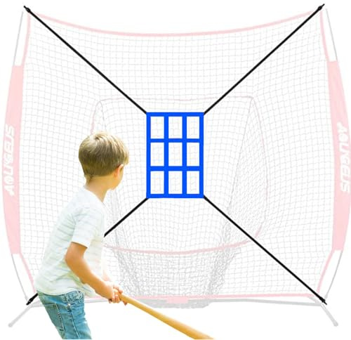 Red de entrenamiento de béisbol: lanzamiento portátil de softball para el desarrollo de habilidades, captura y práctica de golpeo | Entrenamiento de configuración de campo, entrenamiento al aire libre