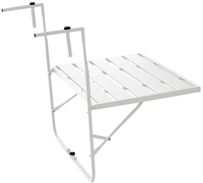 TapferBahn Tavolo da Balcone Sospeso,Tavolo Pieghevole da Balcone,Tavolino Sospeso da Balcone Salvaspazio,Tavolino Sospeso Pieghevole E Regolabile in Altezza,Multifunzionale,per Terrazza