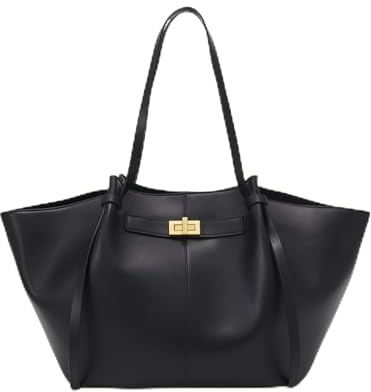 Générique Sac Fourre Tout en Cuir pour Femme, Sac à Main Élégant avec Bandoulière Amovible, Sac Cabas Polyvalent pour Travail, Voyage, Shopping, Cours et Lycée