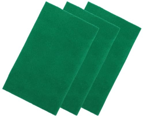 EXAOMBLE 3 Stück Pack Reptilien Teppich aus Polyester mit Hoher Feuchtigkeitsaufnahme für Terrarien Leichtes Schildkrötenstreu und Eidechsenteppich Kreatives Design in Grün