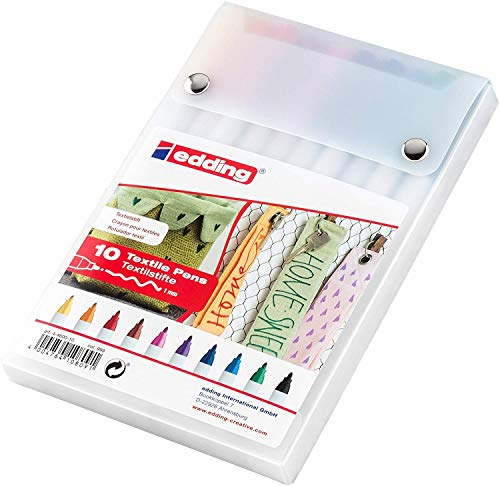 edding 4-4600-10 Textilmarker 4600, Rundspitze, 1 mm, sortiert