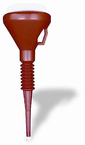 Funnel King 32130 1 1/2-Qt Double Capped Funnel - Red (17'' Length), Multicolor