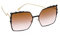 Fendi Damen FF 0259/S 53 2O5 60 Sonnenbrille, Schwarz (Black 2/BRW Roses)