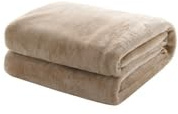 Kuscheldecke Flauschige extra weich & warm Wohndecke Flanell Fleecedecke, Falten beständig/Anti-verfärben als Sofadecke oder Bettüberwurf, Größe:240 cm x 270 cm, Farbe:Beige