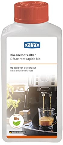 Xavax Biologischer Schnellentkalker (Anti-Kalk, Universal-Kaffeemaschinen, Kapsel- und Padmaschinen, Wasserkocher, kompatibel mit allen Marken Jura, Krups, Senseo, Delonghi, Nespresso, 250 ml)