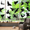 AUAUY 48PCS Anti-Collision Window Stickers, Large Size PVC Self-Adhesive Bird Shape Window Clings, Alarm Birds Window Stickers to Prevent People and Bird Strikes on Window Glass(12 Sheets Black)