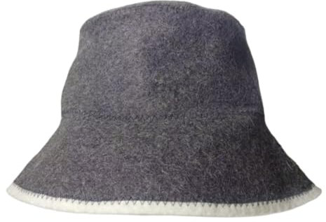 predolo Sauna Hat Russian Bath Hat Accessory Gift Heat-Resistant Hair Wool Sauna Hat Cap for Sauna for Bath House Sauna House Shower, Grey