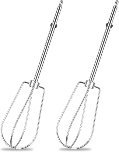 Lot de 2 fouets pour batteur à main - Fouet de rechange universel pour battre - Fouet à main droite - Pour petit électroménager - Batteur électrique
