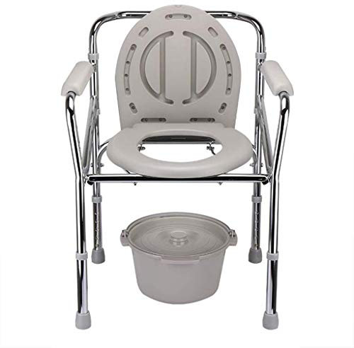 ZGYOZMNG Silla con Inodoro, Silla de Ducha, Banco de Ducha, Inodoro, bañera, Silla con Inodoro portátil Ajustable, Silla de baño Ligera y Plegable de Lujo