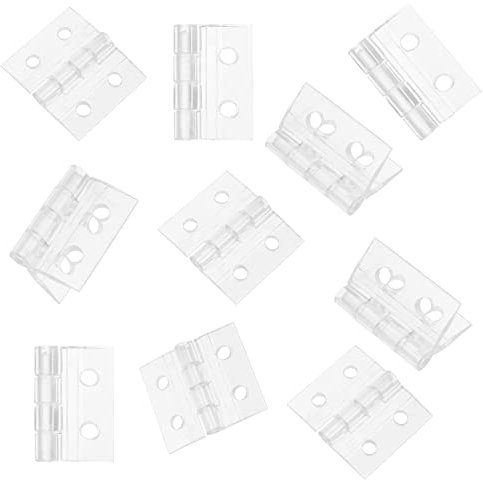 DOITOOL Lot De 10 Petites Charnières En Acrylique Pour Boîte À Bijoux Installation Facile