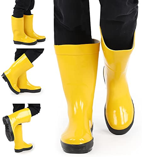 Yinhing Boots Impact Puncture Shielding Rubber Shoes for Men and Women Size 42 Ideal for Firefighters Industrial Workers and Hazardous Environments (42)