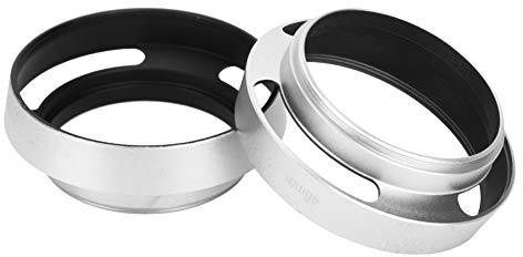 Xiuganpo 46mm Metall Motljusskydd, Höghållfast Aluminiumslegering Huva, Matt Finish Shade Huva, Idealisk för Kamera, Förhindrar Skydd Från Damm Regn snö, Silver 2st