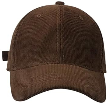 Gorro de Felpa con núcleo lámpara Color sólido 60-65cm, Gorra Informal béisbol Cabeza Grande for Hombre, Camionero cálida Cierre Trasero(Coffee)