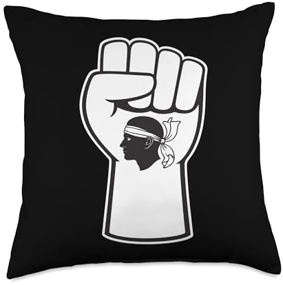 Corsica Fist Moor Head Flag Corsican Pride Design Throw Pillow