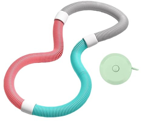 PETSOLA Aro de Fitness con Peso, Plegable, de PVC, Cómodo, para Gimnasio, Rosa Y Verde, 1 Kg, Rosa Verde 1.3 Kg
