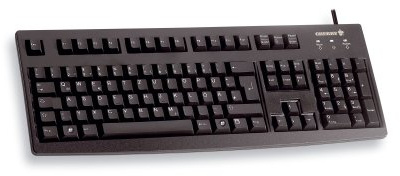 CHERRY G83-6105, Kabelgebundene Tastatur für Industrieanwendungen, Deutsches/Kyrillisches Layout (QWERTZ), Abriebfeste Tasten, Leicht zu Reinigen, Schwarz