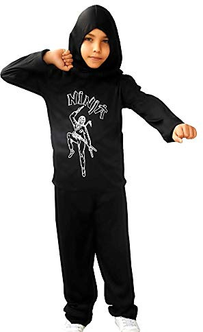 Costume ninja guerrier garçon Carnaval Halloween taille S 3 - 4 ans déguisement combat arts martiaux jeu