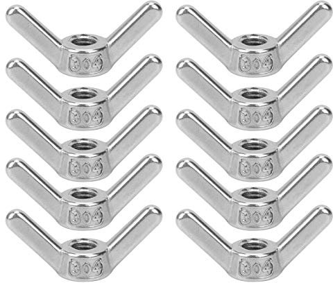 10 pièces écrous à oreilles 304 en acier inoxydable M8 papillon écrous à oreilles assortiment Kit attache accessoire quincaillerie raccords pour outils de bricolage
