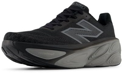 New Balance Herren Fresh Foam X More V5 Running Shoe, Schwarz/Leinen/Silbermetallic, 47.5 EU