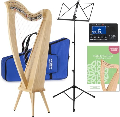 Classic Cantabile H-22LG AW Keltische Harfe 22 Saiten Set, 22 Nylon-Saiten