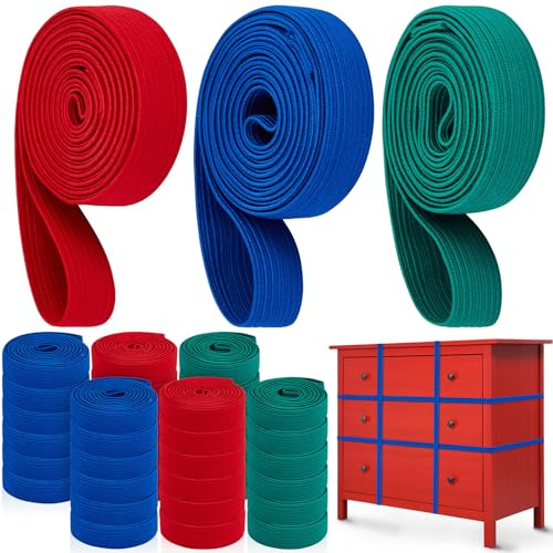 Wovnet 36 st extra stora rörliga gummiband 102 cm, 91 cm och 76 cm rörliga gummiband stora elastiska band rörliga tillbehör för flyttning av pallar möbler filtar lådor