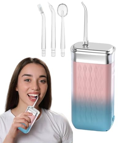 Flusser d'acqua - Scossa del dente d'acqua | Irrigatore orral portatile ricaricabile denti Pulizia per rondella batteria per la manutenzione dentale Tooth Tooth Tooth Care Kit