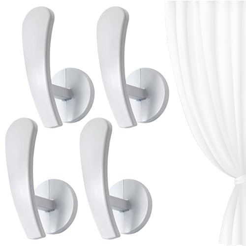 Ganchos de Pared para Cortinas - portadores drapeados | Cortina | Conjunto de 4 Abrazos Decorativos para Cortinas de Ventanas, Decoraciones para el hogar, Abrazos con Tornillos