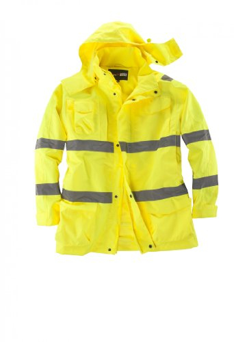 Abraxas wasserdichte Warnschutzjacke in Herrenübergrößen, gelb, Größe:4XL