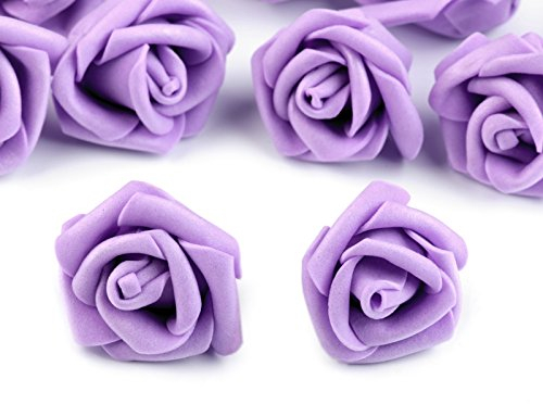 maDDma 10 Deko-Rose Rosenblüte Rosenkopf 4,5 cm Foamrosen Schaumrosen, Farbwahl