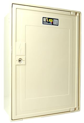 Carré Rouge - Coffret Compteur de Chantier Monophasé 15/45A, Pack 10m, 1 Prise, Compatible Raccordement ENEDIS, Étanche, Fabrication Française - 49 x 35 x 20 cm