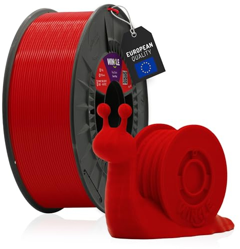 WINKLE PLA HD Filament 1.75mm Teufel Rot, 1kg Spule, 3D Drucker Filament Kompatibel mit FDM Druckern, 3D-Druckmaterialien, Maßgenauigkeit +/- 0.05mm, Bioabbaubar Leicht zu Bedrucken