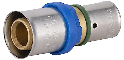Raccord jonction Multicouche à Sertir Multi profils TH-H-U diamètre Ø20 mm/PER à Sertir Ø16 mm - Pour réseau d'eau potable et chauffage NOYON & THIEBAULT