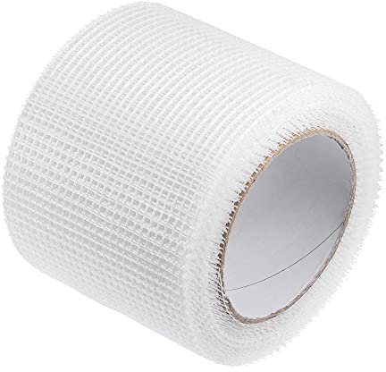 sourcing map Trockenbau Fugenband selbstklebend Glasfaser 3,9″x 82 Fuß Maschenweite 3,5mm