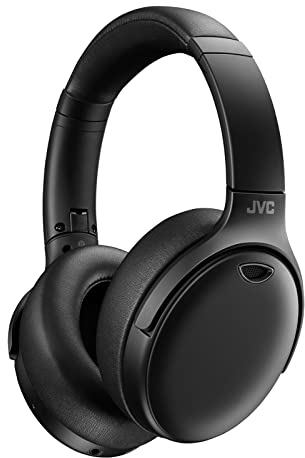 JVC Casque Hybride Supra-auriculaire, Compatible Hi-Rés, Noise Cancelling, Bluetooth 5.1, HA-S100N (Noir)